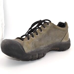 Keen Presidio Walking Shoes Mens 8.5 Olive Green Leather Lace Up Gorpcore UK 41